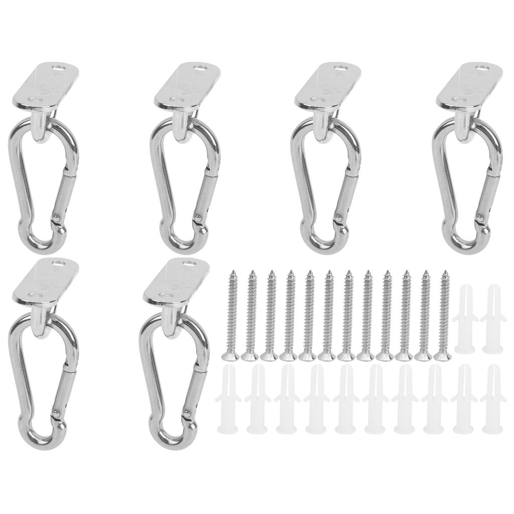 Stainless Steel  Plate Fixed Hook Buckle for Yoga Hanging Swing Hanger Hammock Accessory