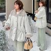 Women's Oversized Fleece Lined Parka Coat Loose Fit Big Collar Drawstring Winter Warm Outerwear Jacket