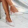 Fashion New Style Popular Summer Concise Pointed Toe Women Slippers Fashion Thin Low Heels Party Pumps Mules Slide Shoes Zapatos Mujer