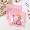 TETP 50Pcs Ziplock Bag With Claer Window Handmade Candy Lollipop Chocolate Macarons Packaging Favors DIY Headdress Bracelet Pack