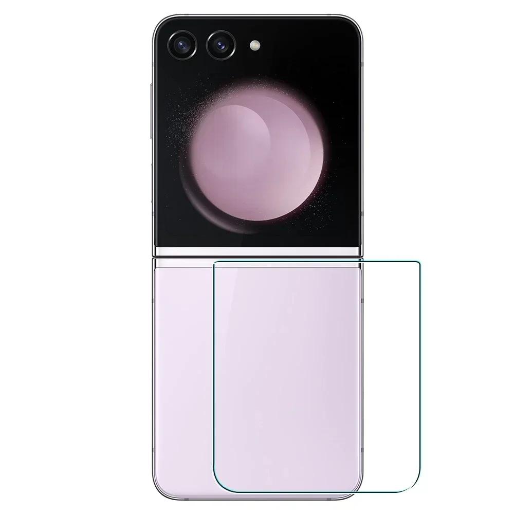 Upgrade 9H Tempered Glass Front Screen Protector Anti-Scratch Back Glass Protective Films for Samsung Galaxy Z Flip 5 5G Z Flip5