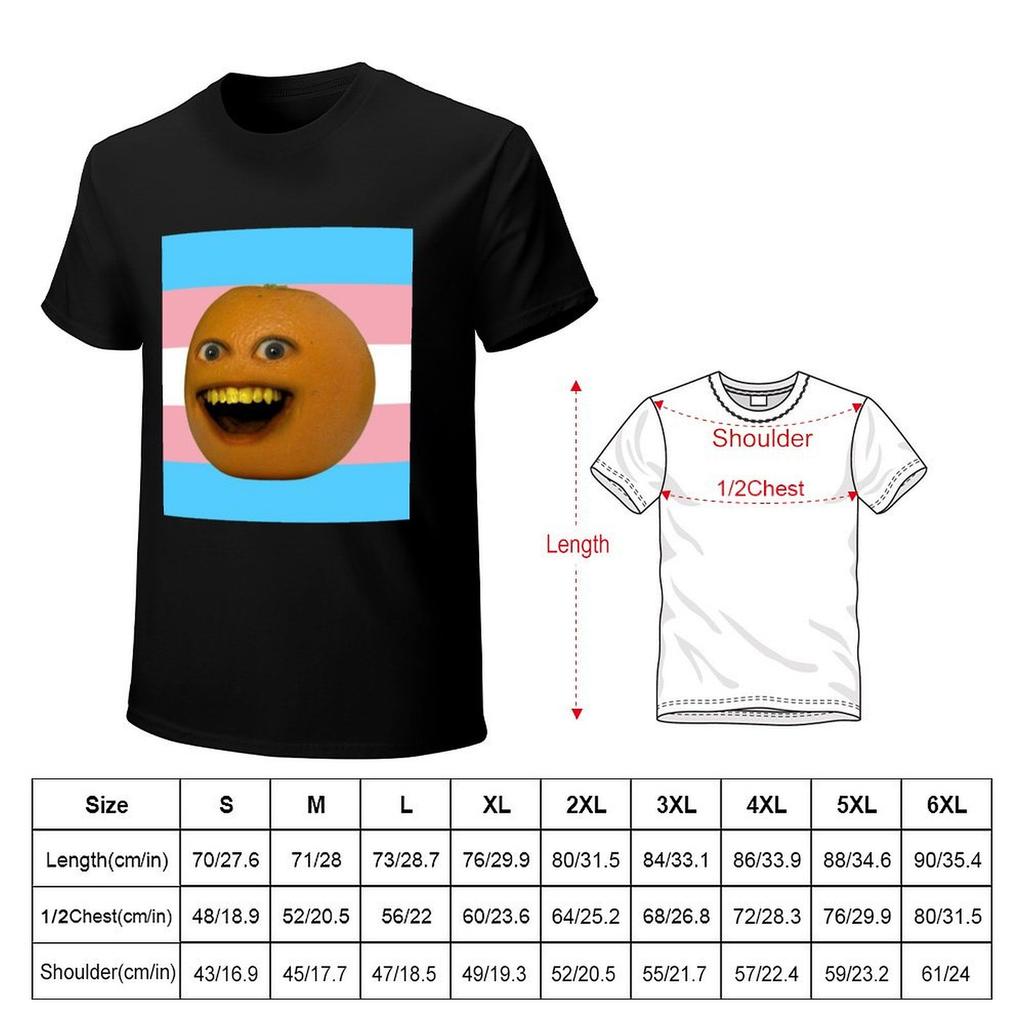 Nerviges orange Trans-Flagge T-Shirt schwere Stoffe Blanko Blau Lock Oversize-T-Shirts Mann übergroßes T-Shirt Männer