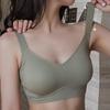 Sutiã sem costura feminino lingerie confortável tops esportivos acolchoados roupa íntima sexy sem fio sutiãs de suporte macio alças largas íntimas