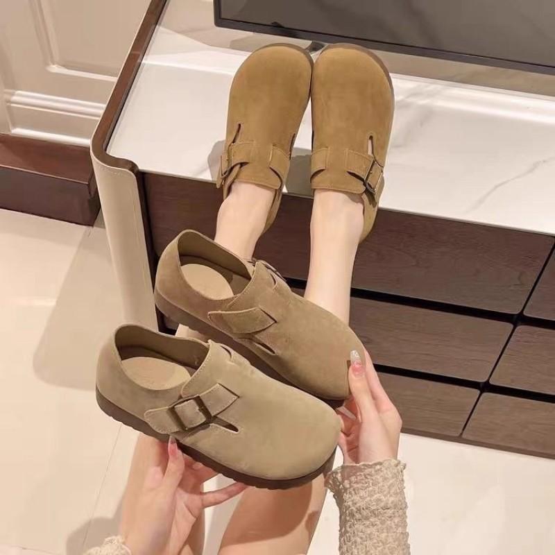 Shoes women's spring and summer new one-pedal lazy single shoes platform all-inclusive Boken women's shoes