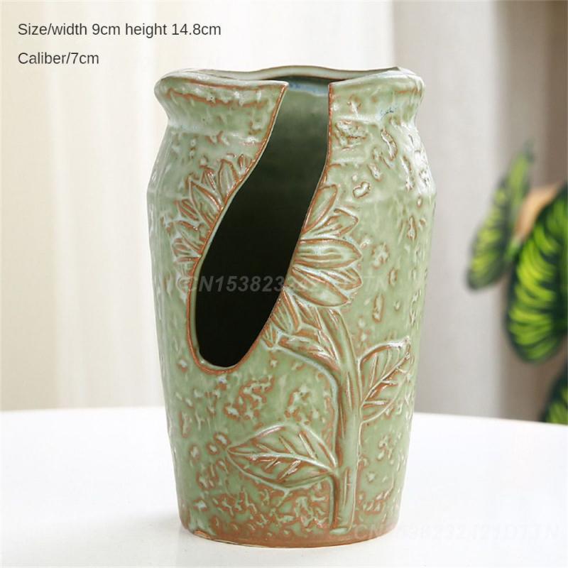 Ceramic Flowerpot Breathable Breathable Holes Creativity Personalized Vase Flower Pot Caves Style Artistic Desktop Decoration