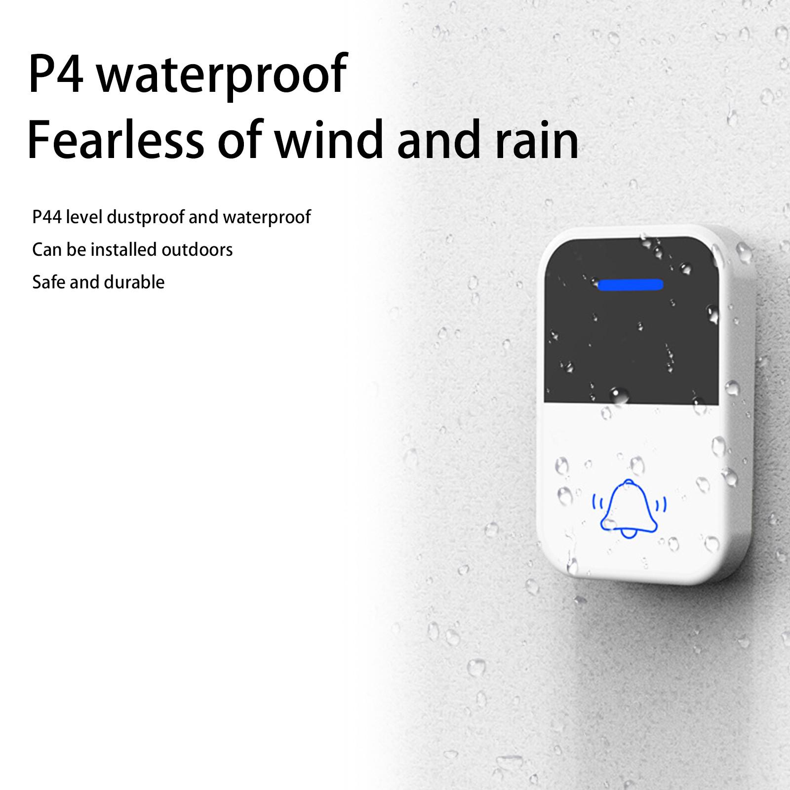 Бытовой беспроводной дверной звонок Беспроводная связь Водонепроницаемый — фото 6