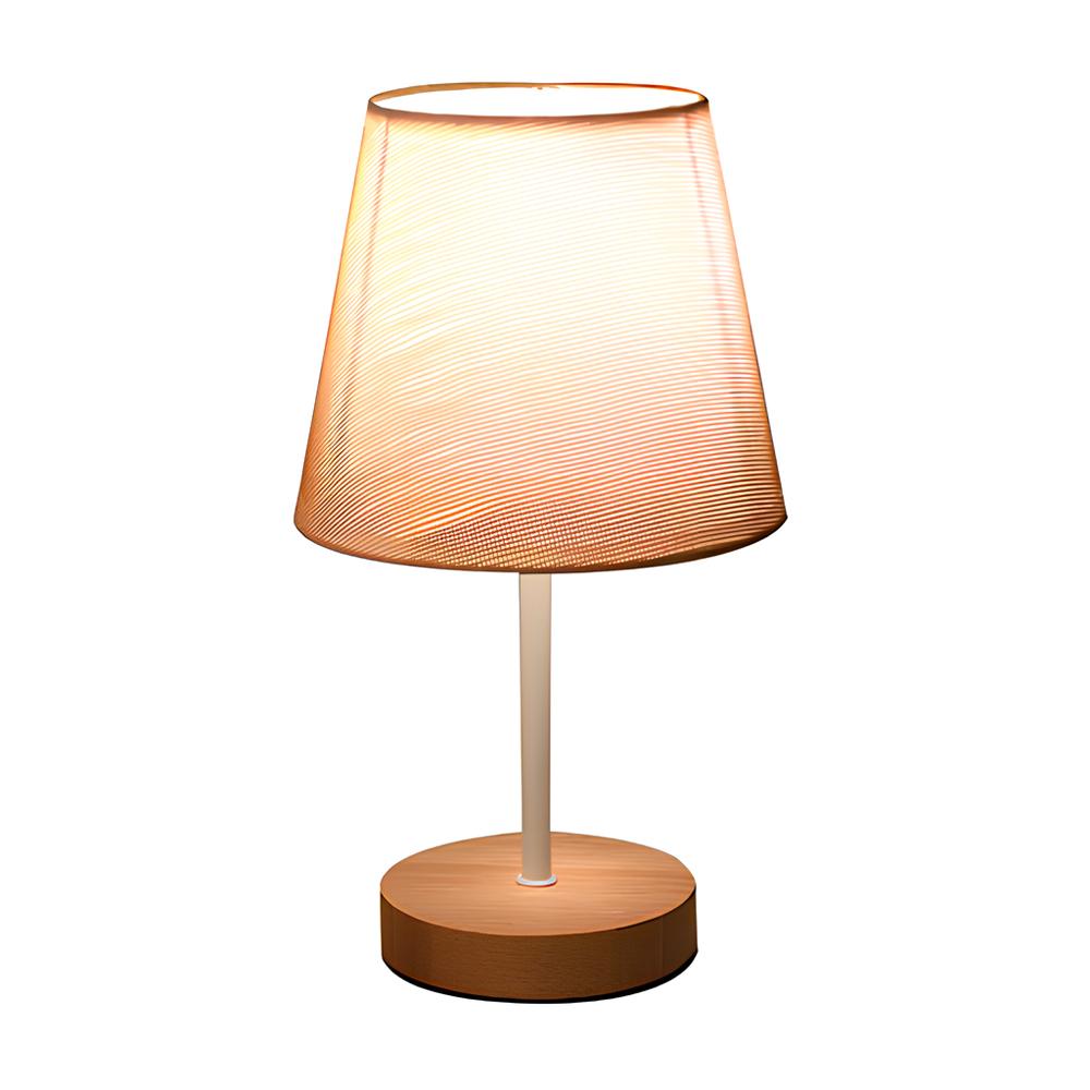 Lampada da comodino decorativa da tavolo in legno massello nordico, semplice e creativa, con telecomando, piccola luce notturna a risparmio energetico a LED