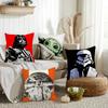 Movie S-Star W-Wars Darth V-Vader Baby Y-Yoda Pillow Case Office Cushions Suitable For Sofa Car Bedroom Decorative Cushion Cover