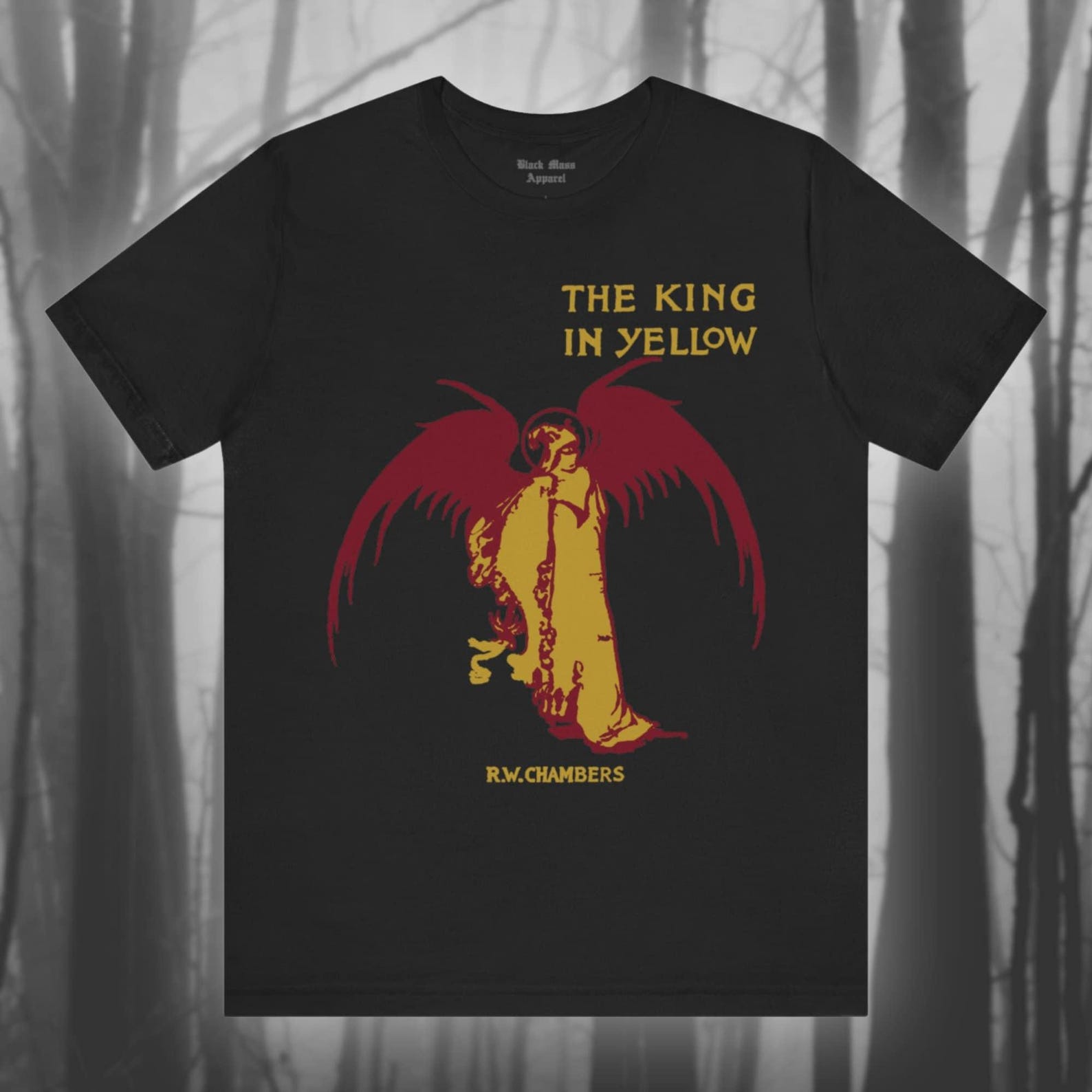 The King In Yellow II, Robert W. Chambers T-Shirt, Classic Horror Literature Tee, Gothic Novel Shirt, Creepy Lovecraft Unisex Short Sleeve 3XL