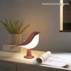 Creative Magpie LED Bird Night Light: Touch-Activated Bedside Lamp for Car and Bedroom Atmosphere