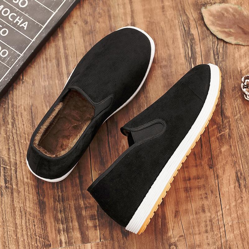 

Сапоги мужские из ткани с мягкой подошвой, китайская вышивка, мужская обувь, ботинки в китайском стиле, тканевая обувь с круглым носком 2024 45 чёрный