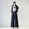 Plaid Patchwork Ruffle Women's Wide-Leg Sweatpants - Spring 2026 Hot Girl Style