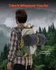 Wool Camping Blanket 64" x 88" Warm for Camping Hiking Travel Dark Grey