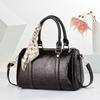 Fashionable Large Capacity Boston Women's Bags Retro Print Commuter Tote Bag Single Shoulder Crossbody Bag PU Material Handbag