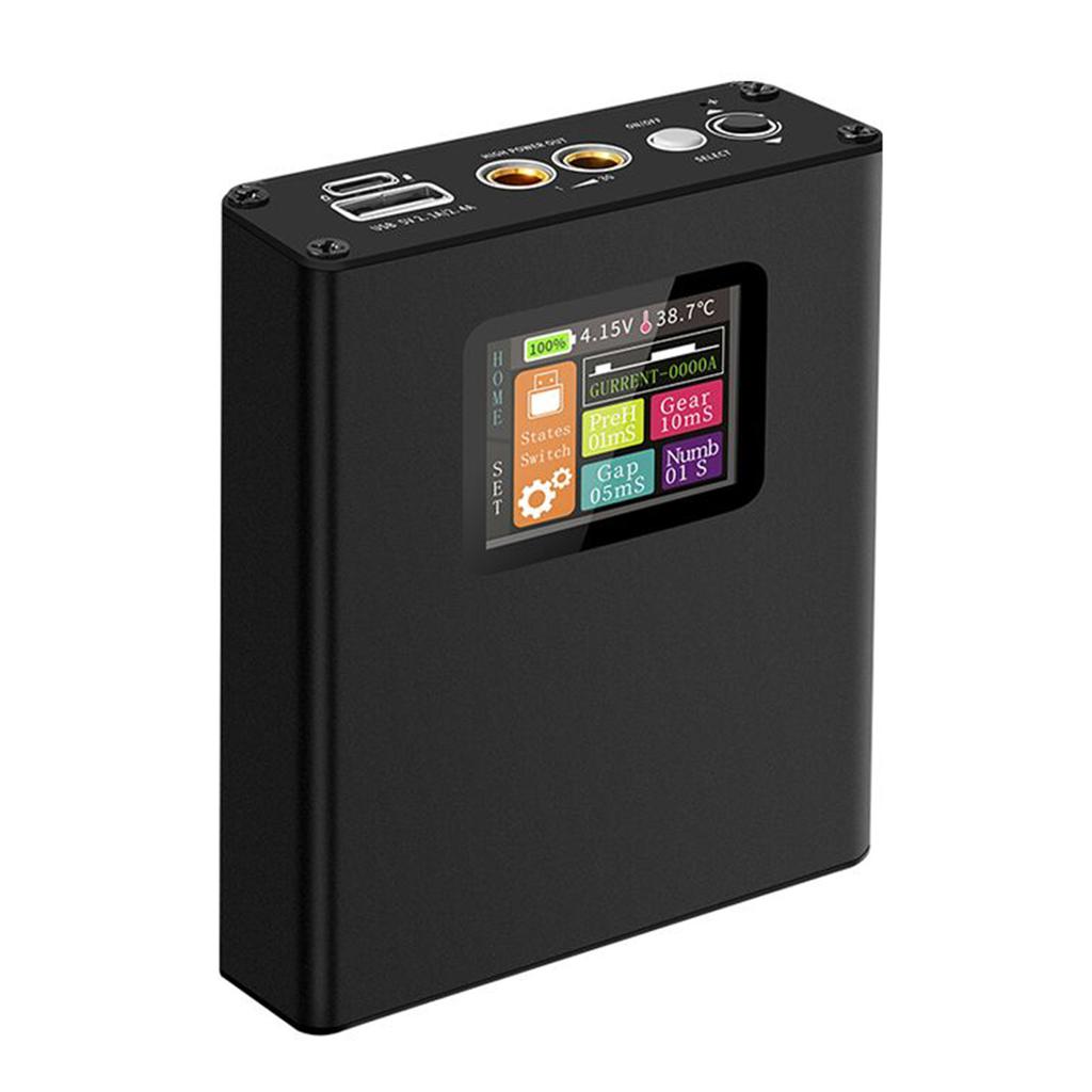 Digitale Punkt Schweißmaschine Lithium-Batterie Schweißgerät mit Ladeplattform-Funktion Komplettes Set für 0,25 mm vernickeltes Blech und 0,15 mm reines