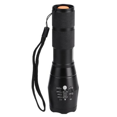 RGBW 4 Farbe in 1 LED Taschenlampe Teleskop Zoombare Taschenlampe Wasserdichte Outdoor Camping LightBlack