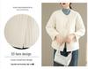 Available: Quilted Women's Korean-Style Loose Winter Jacket with Irregular Placket and Round Neck.