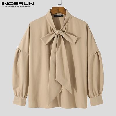 Mens Spring Ties Casual Loose Shirts Plus Size