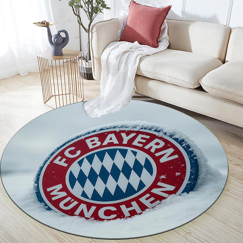 Bayern Munich Round Area Rug,Carpet Rug for Living Room Bedroom Sofa Playroom Decor,Non-slip Floor Mat