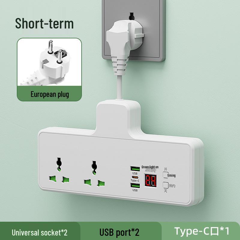 International Smart Timer Socket with Overcharge Protection (Hong Kong, Israel, South Korea, Russia, Europe, Australia Compatible).