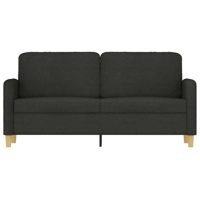 VidaXL Canapé à 2 places Noir 140 cm Tissu 359482