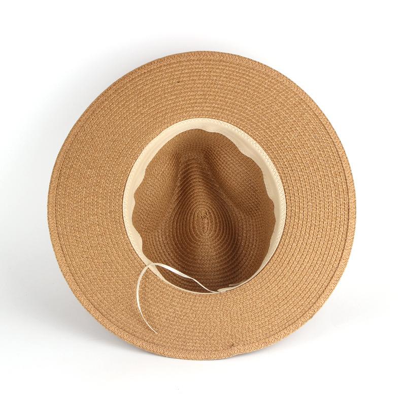 Summer Unisex Sunshade Straw Hat, Fashionable Sun Protection and UV Protection Straw Woven Top Hat