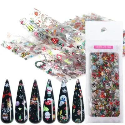 10pcs New Starry Sky Paper Christmas Snowman Christmas Tree Snowflake Halloween Pattern Transparent Starry Sky Transfer Paper B