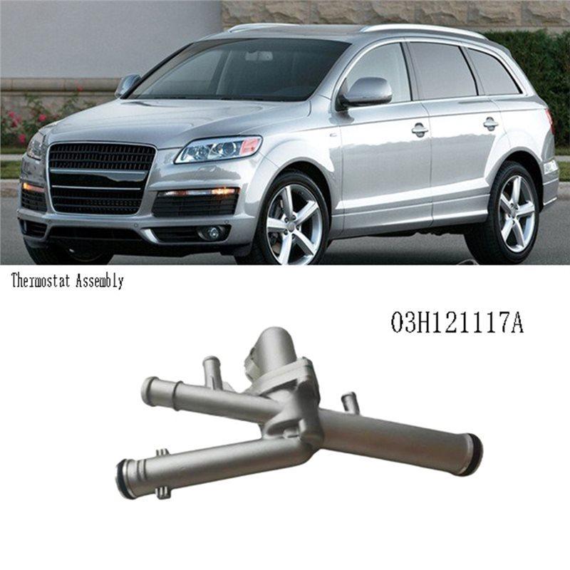 Engine Coolant Thermostat Assembly 03H121117A For VW Passat CC Touareg Phaeton Eos Q7 Skoda Superb Cayenne-T48C