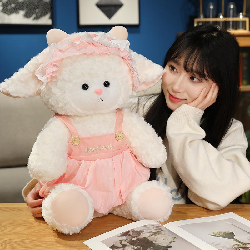 New Cute Lamb Doll Plush Toy Little Lamb Doll Valentine's Day Gift for Girlfriend