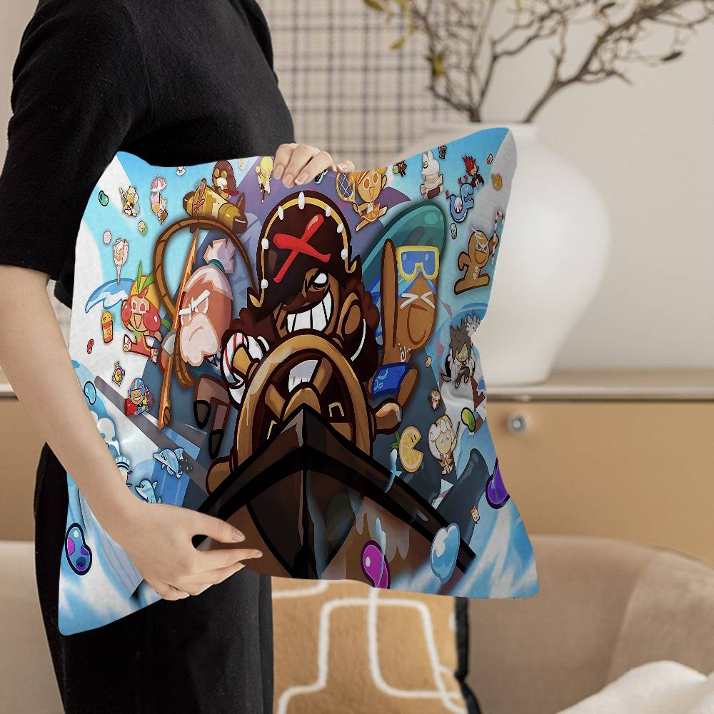 Game CCookie run Kingdom Decorative Room Aesthetics Pillow Case Home Decor Bedroom Sofa Bed Couch Pillow Cover x