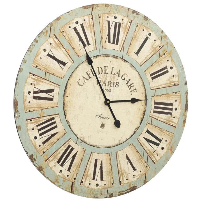 VidaXL Horloge Murale Horloge Analogique Horloge Décorative Salon Salle de Séjour Chambre à Coucher Maison Intérieur 325183