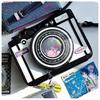 Harajuku Kawaii Camera Shape Shoulder Bags Women Heart Studs Large Capacity Crossbody Bag Ladies Transparent Anime Ita Bag 2025