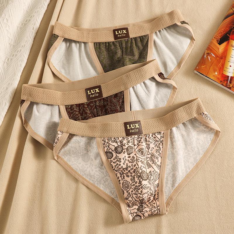 

Мужские премиальные хлопковые трусы-слипы с высокой посадкой, сексуальные, с низкой талией, дышащие, с принтом L красный