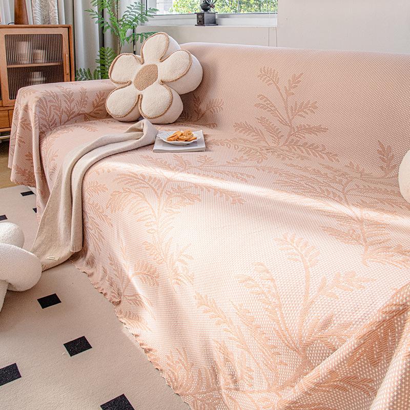 Summer Cool Breathable Sofa Towel Branches and Leaves All-Inclusive Sofa Cover Dust Cover One-Piece Sofa Large Cover Cloth Cushion