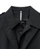 Noirer Synthetic Layered Trench Coat (Black)