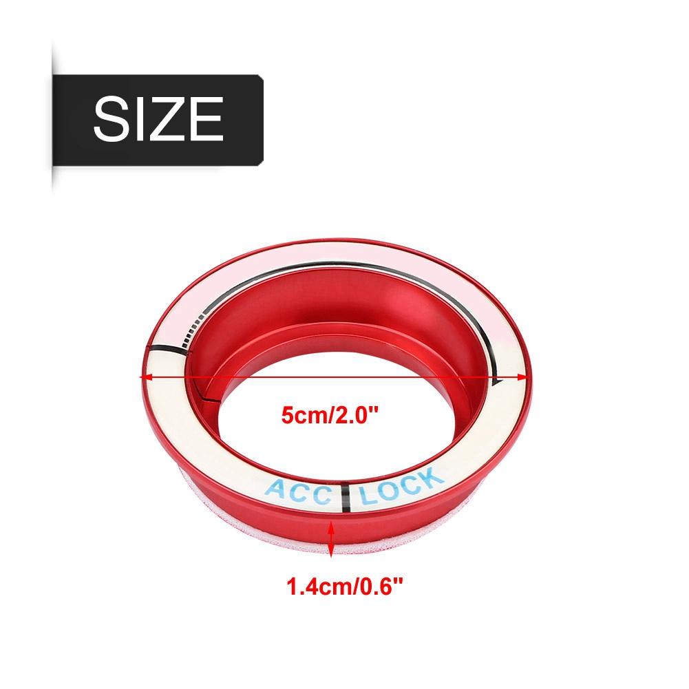 Car Luminous Ignition Switch Ring Circle Key Hole Cover Trim for Ford Focus 2005 2018 Red