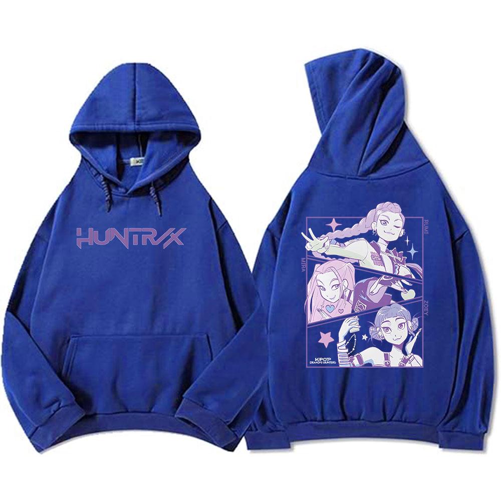 Men Women Hoodies KPop Demon Hunters Movie Graphic Sweatshirts Fleece Warm Hooded Pullovers Sudadera Print Top