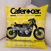 Colorful Motorcycle Throw Pillow Cover with Short Plush Print for Living Room Sofa Decoration Cushion Cover Pillow Covers