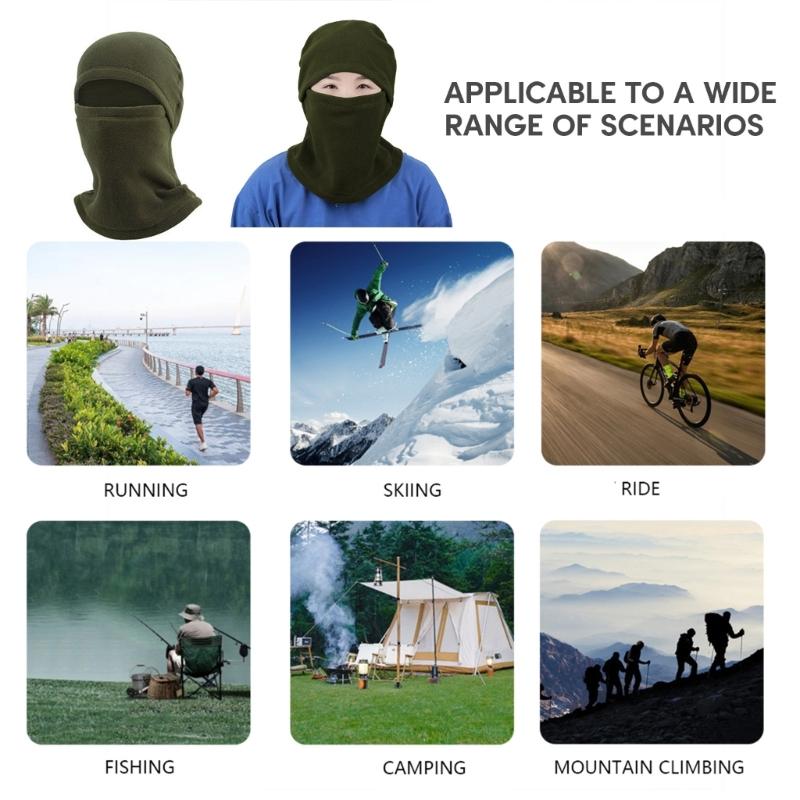 Winter Balaclava Hat Thick Scarves Warm Hooded Neck Warmer Cap Wind proof Ski Face Mask for Cycling Outdoor Sports