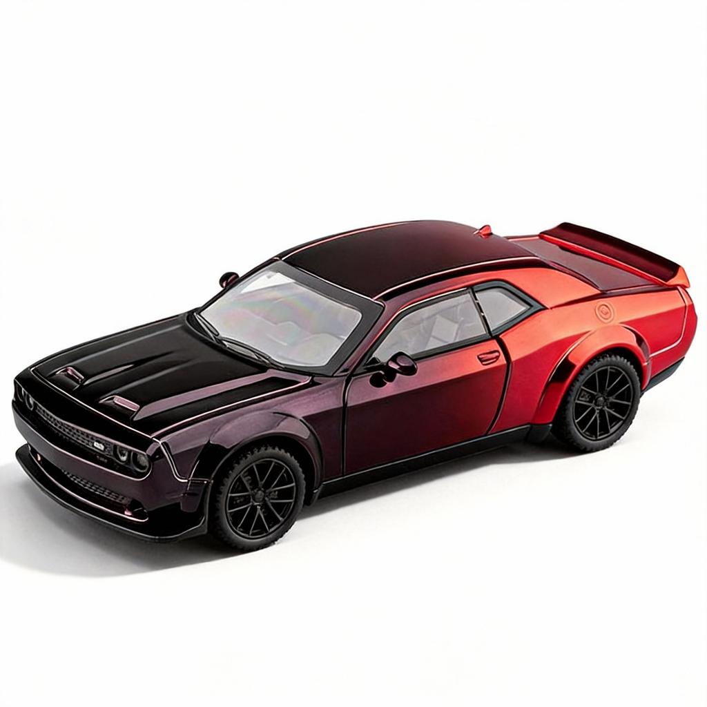 1:32 Dodge Challenger SRT Redeye Hellcat Alloy Musle Car Model Diecast Metal Sports Car Vehicles Model Sound Light Kids Toy Gift