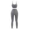 Sport-Camisole mit Raffung BH-Set: Kurzärmeliges Crop-Top & High-Waist-Leggings für Yoga & Fitness