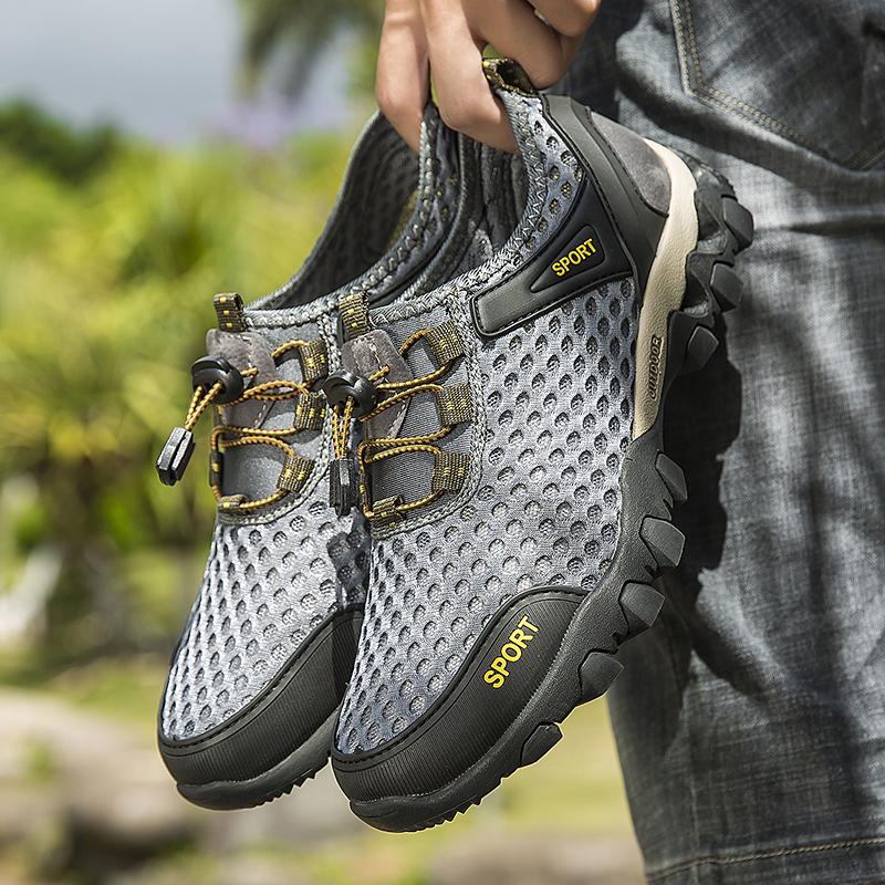 fashion Sneakers for Men 2024 Summer New Breathable Casual Sports Shoes Waterproof Anti Slip Outdoor Mesh Mountaineering Shoes 38-46