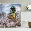 Bathroom Shower Curtain 3D Nature Forest Landscape Print Polyester Waterproof Curtain Home Decoration Curtain with Hook 180x200