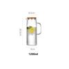 Glass Water Pitcher with Handle Heat Resisttant Cold Hot Kettle Large-capacity Tea Pot Water Bottle Juice Jug Gray Amber
