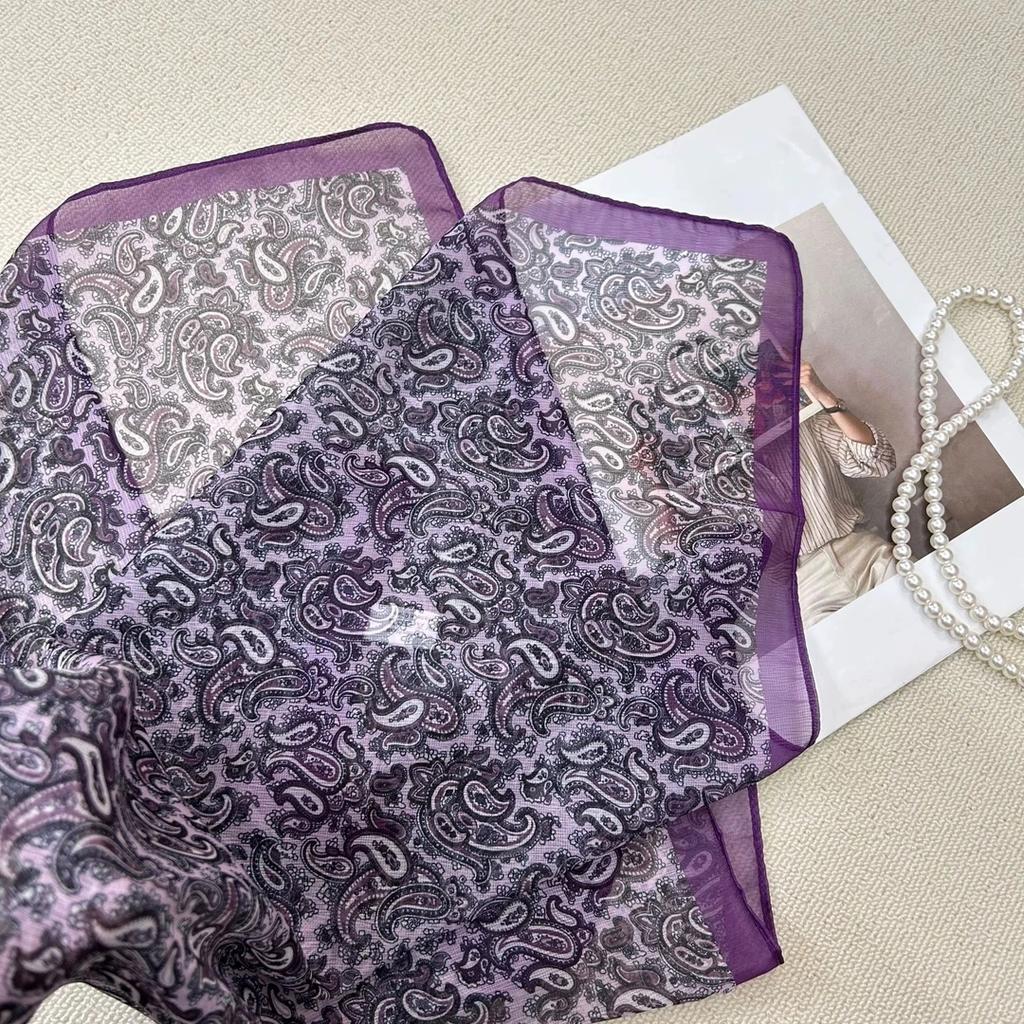 70Cm Square Headkerchief Women Korean Summer Neck Tie Scarf Imation Silk Foulard Hijabs