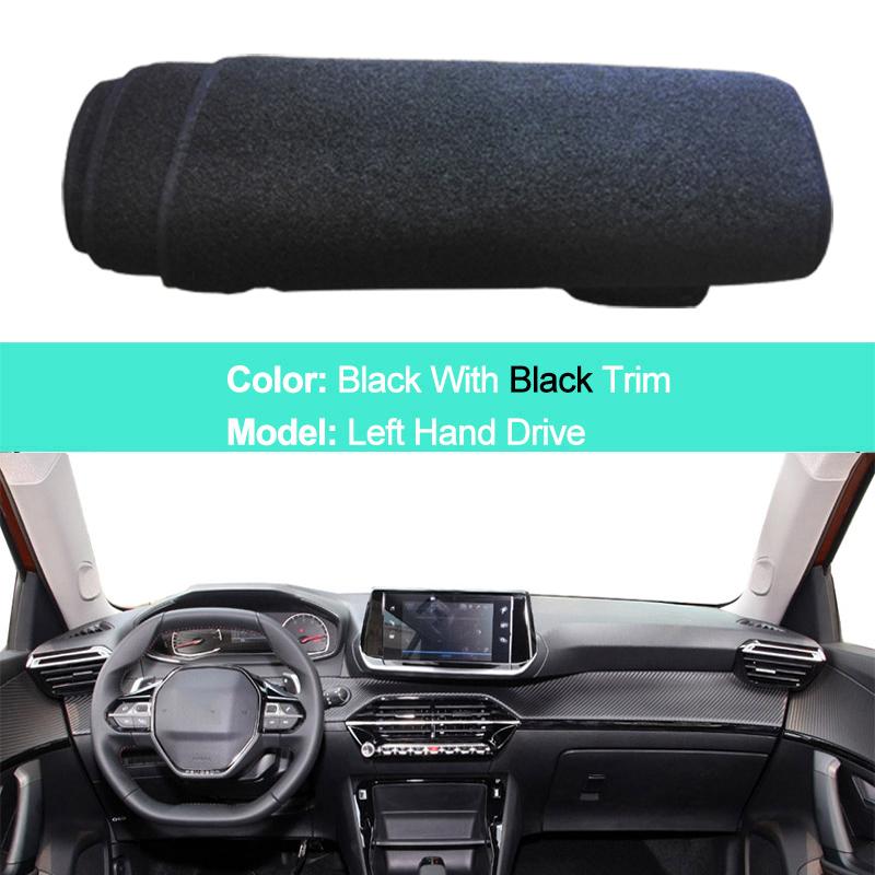 Car Dashboard Cover for Peugeot 2008 E-2008 208 E208 GT - Carpet Dashboard Pad Sun Protection UV Cushion Car Accessories