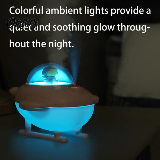 Humidifier with LED Light Desktop Humidifier, Airplane Shaped Light, Portable 220ml Water Small Tabletop Tank Capacity Quiet Operation for Skin