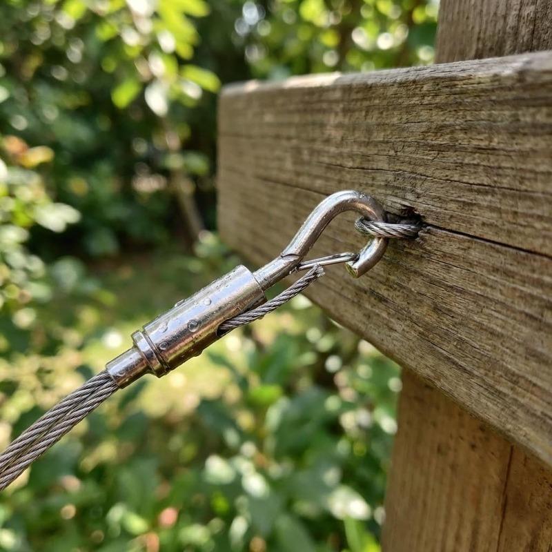 Stainless Steel Wire Rope With Spring Hook Heavy-Duty Adjustable Picture Hanging Wire Rope For Clothesline Fishing Lifting Cable