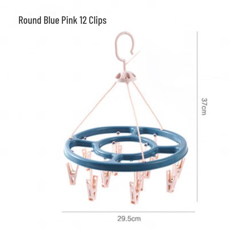 Multi-Clip Clothes Drying Hanger