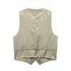 TAOP&ZA Spring/Summer Women's V-Neck Tank Top Vest with Double Pleated High Waist Long Pants.